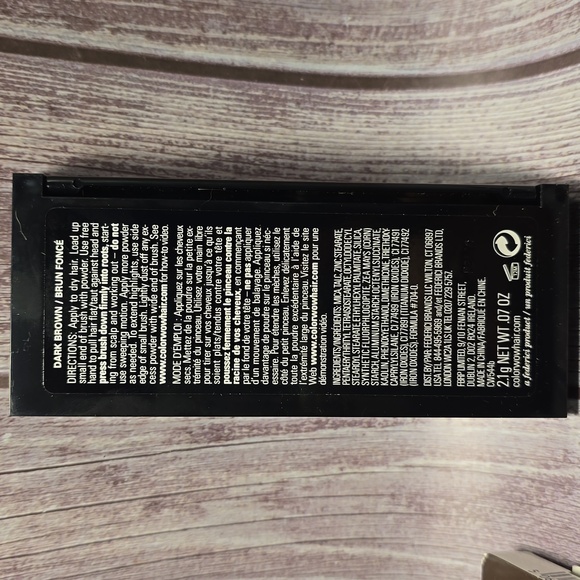 COLOR WOW RootCoverUp Grey Coverage Water Sweat Resistant Dark Brown New 2.1g** - Picture 4 of 4